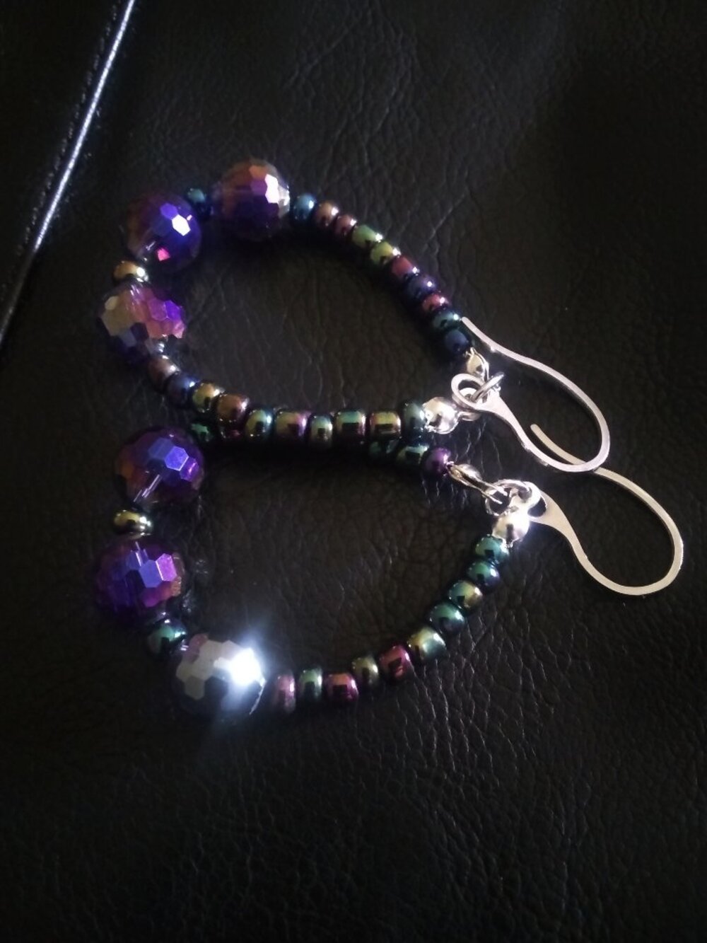Shimmer Glimmer Bling! Multi-Hued Jewelry Colors! Large Boho Hoop Earrings